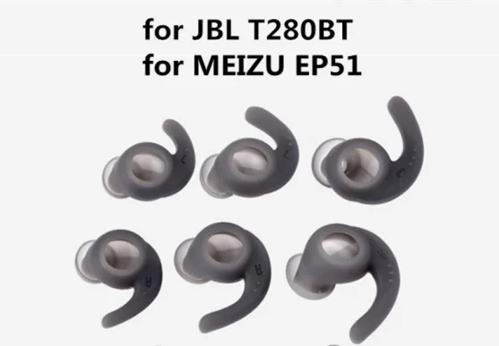 for JBL T280BT 3 пары наконечников для ушей, сменные противоскользящие крючки для наушников JBL Synchros Reflect BT, Bluetooth, спортивные наушники S/M/L - Цвет: for JBL T280BT