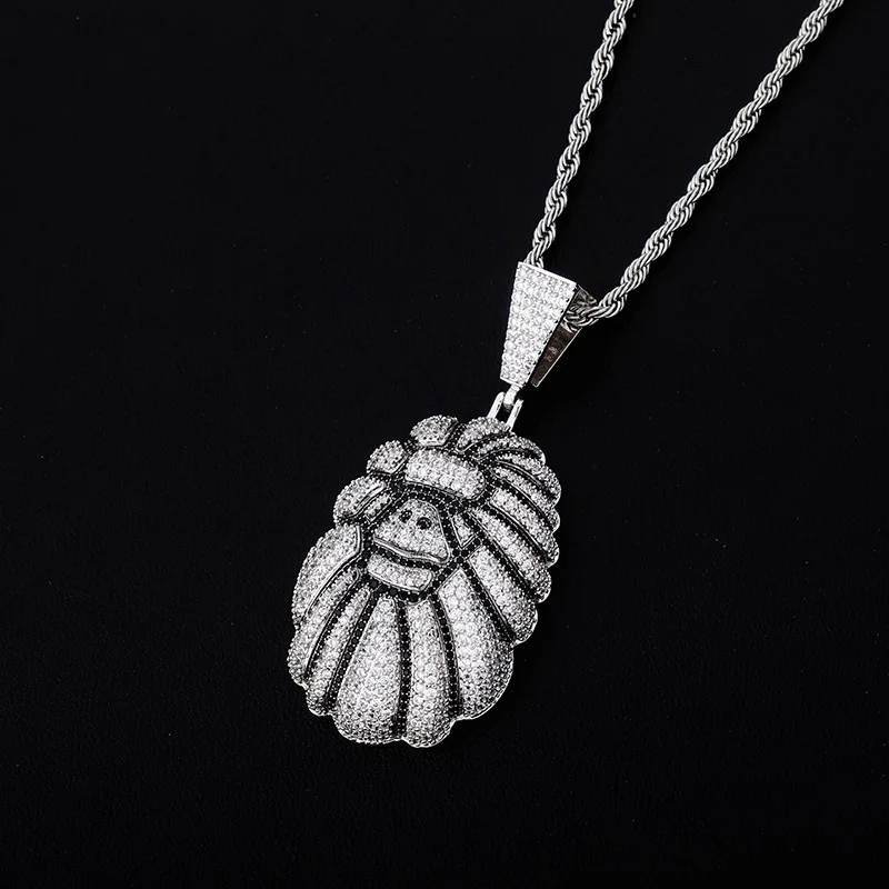 

Fashion Stainless Steel Necklace Personalized Hip-Hop Cartoon Orangutan Pendant High-End Men And Women Jewelry Gifts