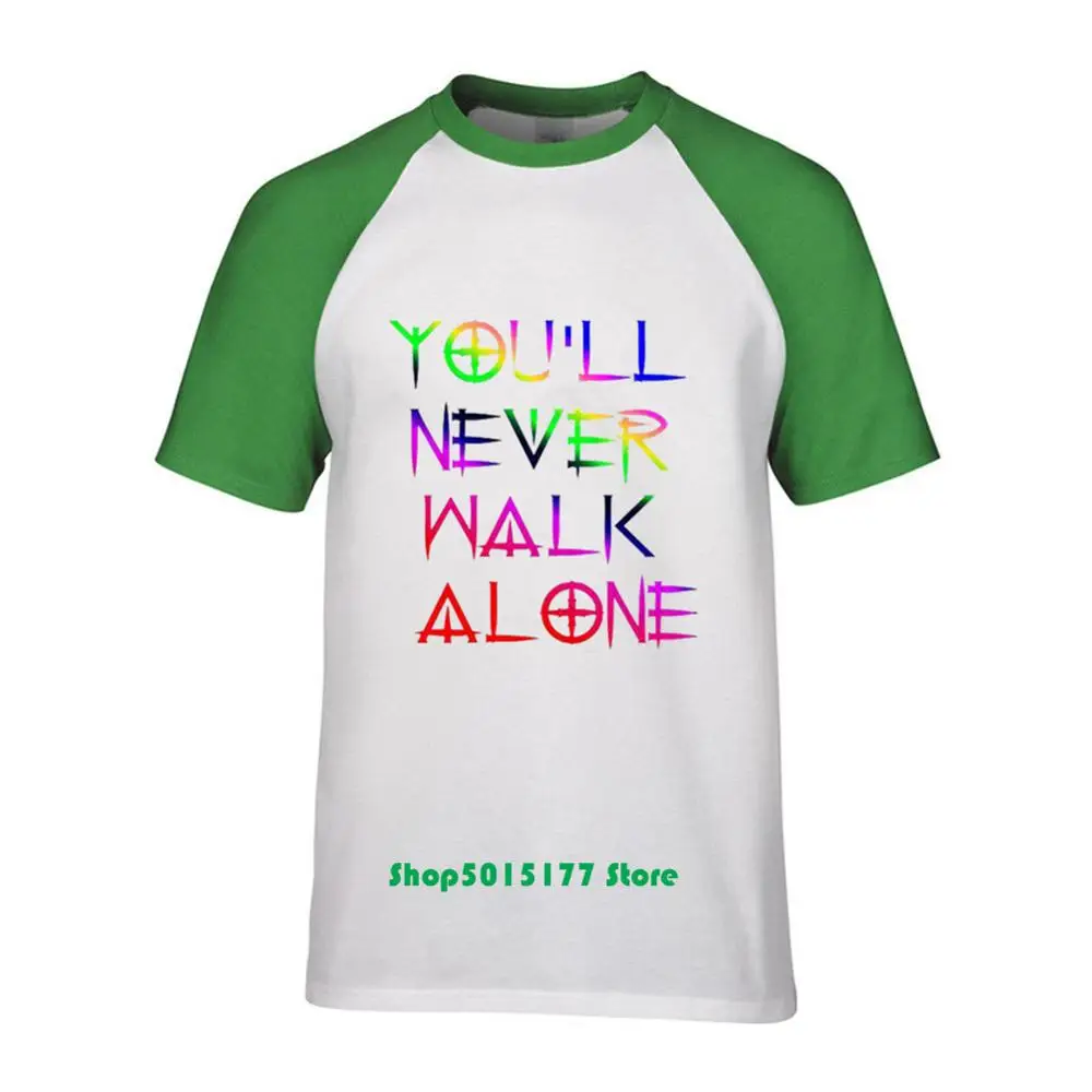 2019 г. Цветная Мужская футболка с надписью You'll Never Walk Alone модная мужская брендовая