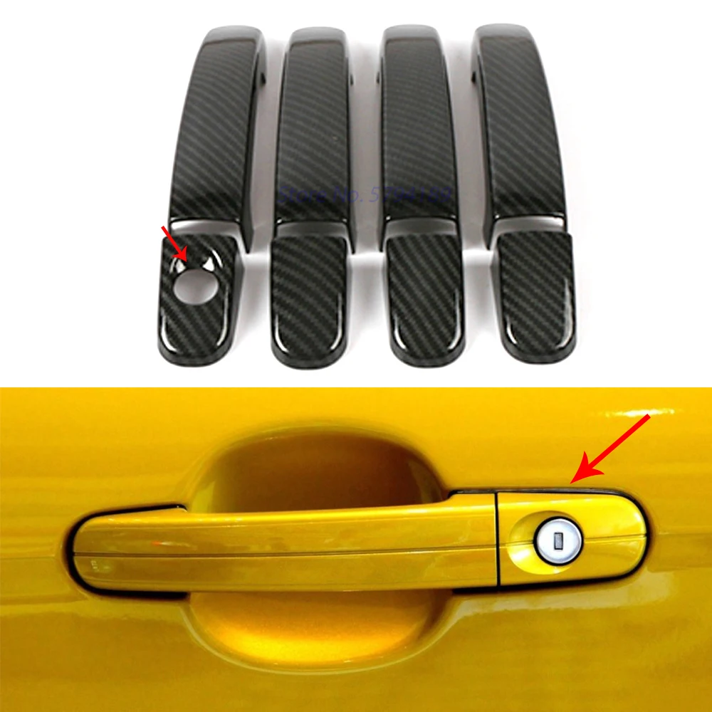 

Накладки на дверные ручки для Ford Focus 2012, защитная рамка из АБС-пластика и углеволокна, хромированные аксессуары для стайлинга автомобиля, вн...