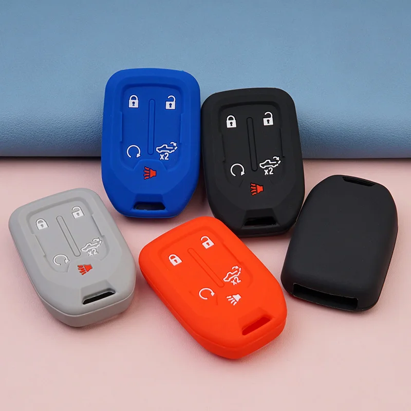Силиконовый резиновый автомобильный брелок для ключей защитный чехол Chevrolet Silverado