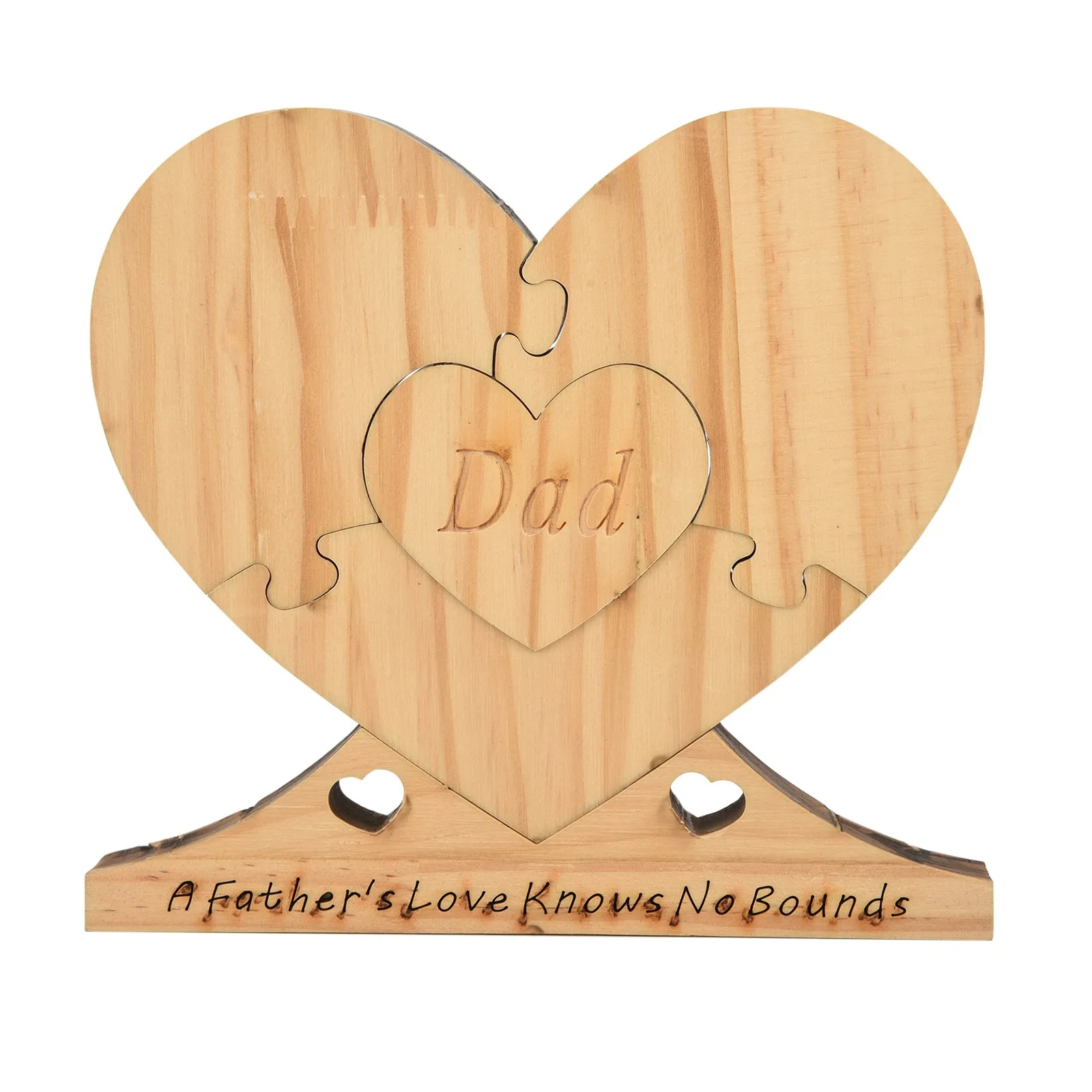 Для Father's Day Значимые Подарки 1 шт. творческий в форме сердца деревянные фигурки