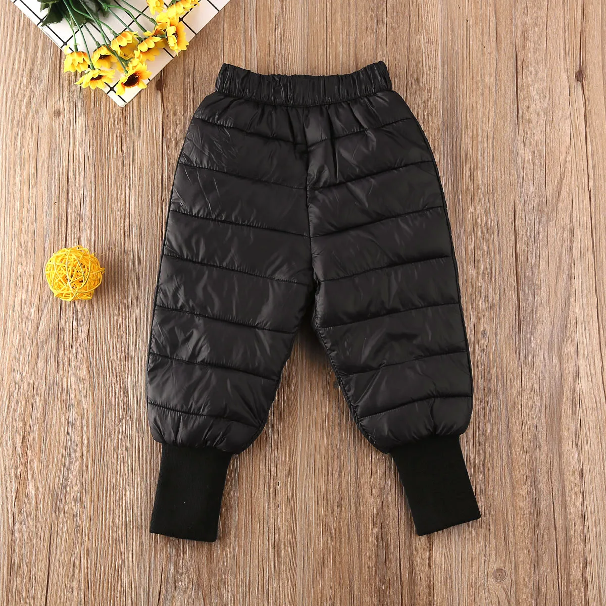 Детские зимние Утепленные хлопковые пуховые брюки для мальчиков и девочек