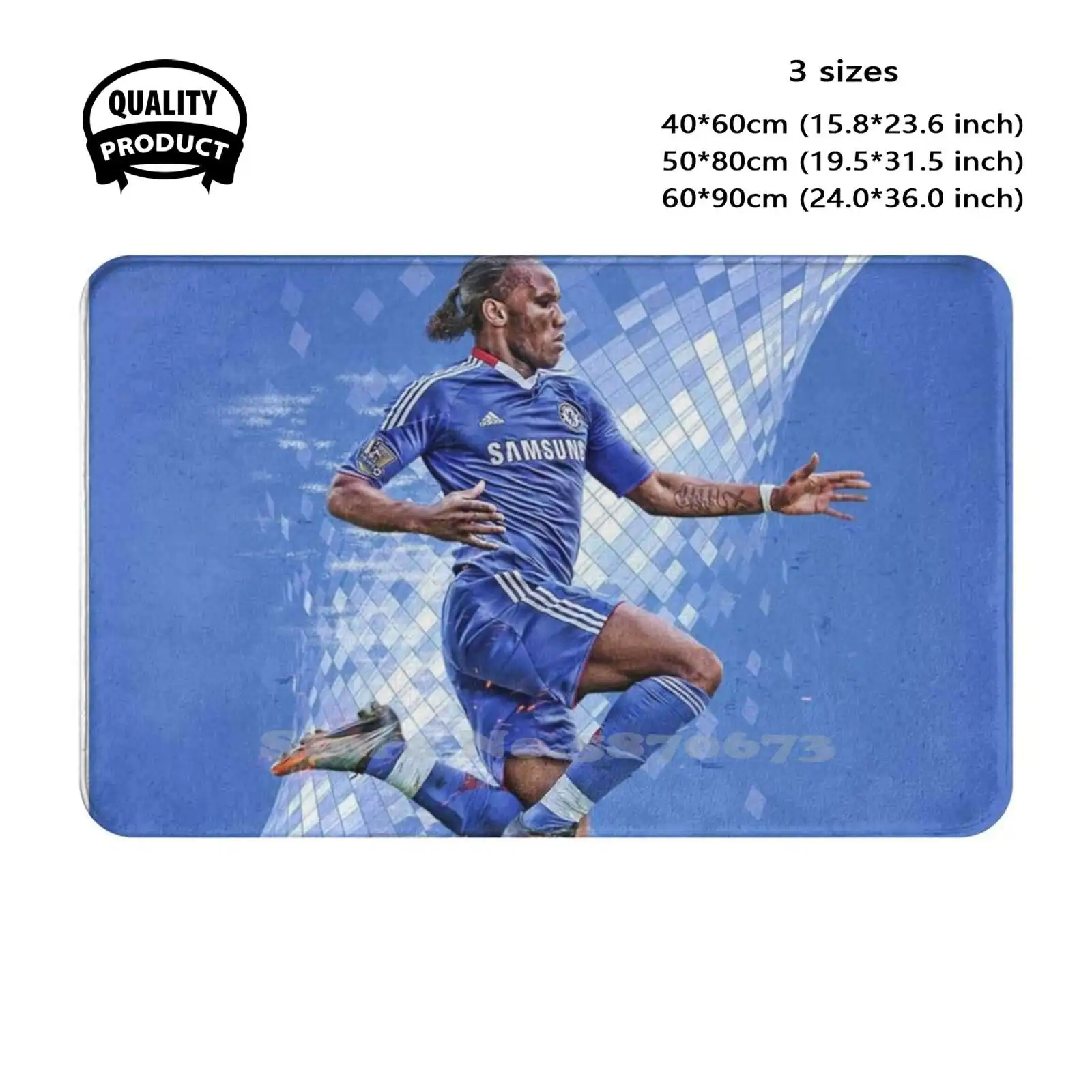 Didier Drogba Art Мягкая подушка Домашний ковер Дверной коврик Автомобильный