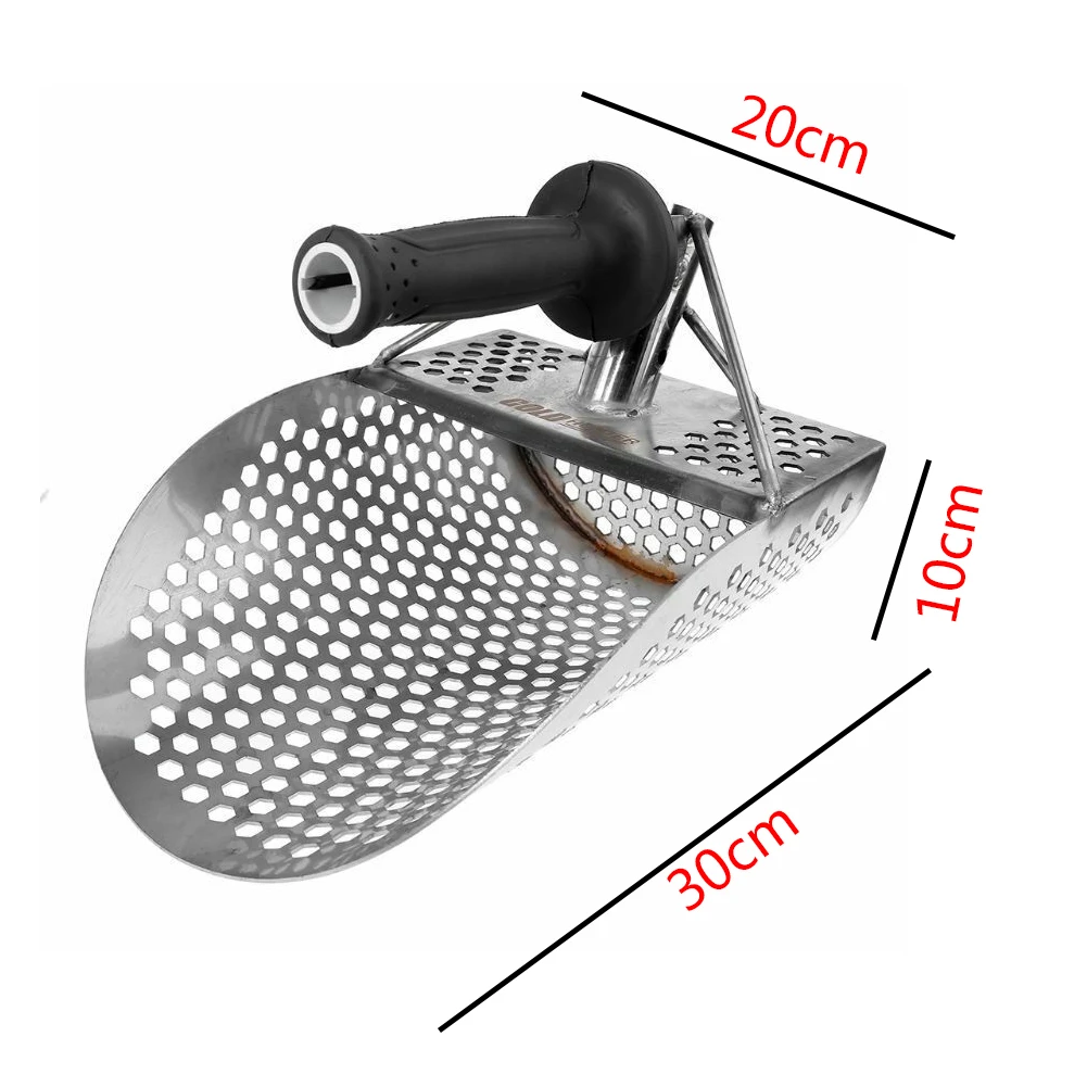 

Stainless Steel Beach Small Anti Corrosion Digging Shovel Durable Sand Scoop Metal Detector Tool Hexahedron Holes Spade