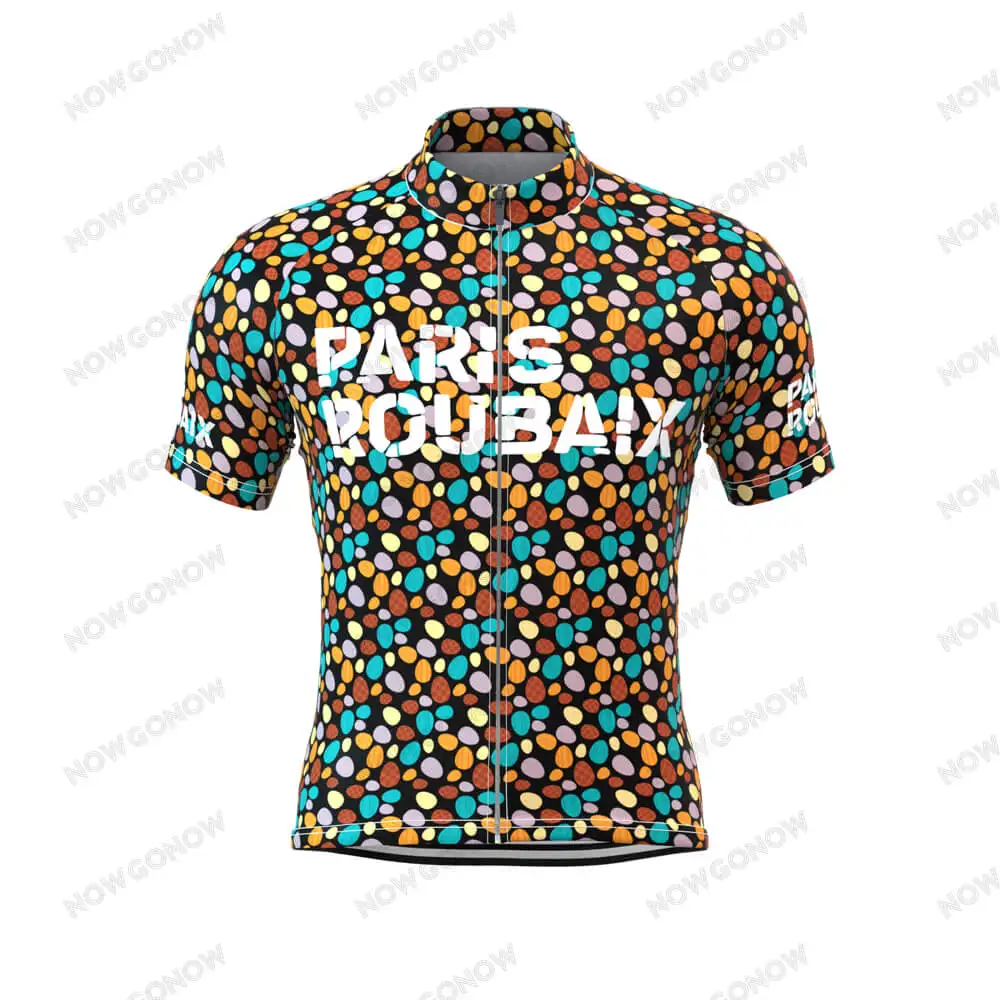 2021 Велоспорт Джерси классический винтажный галька Париж Roubaix Мужская Летняя