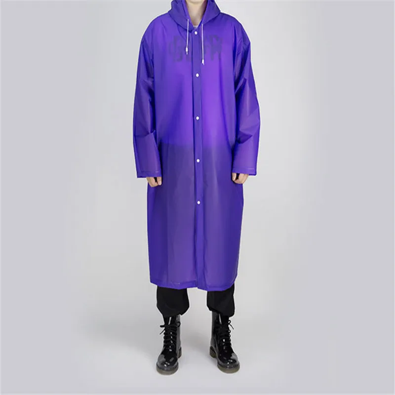 Плащ wo Для мужчин Водонепроницаемый прозрачный утолщенной дождевик Открытый