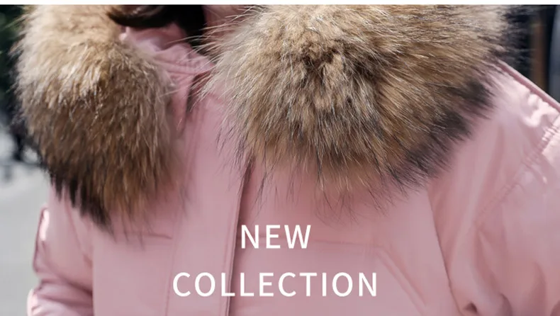 Lrpklm/новый длинный пуховик с мехом енота женский зимний пуховик. Брендовая куртка