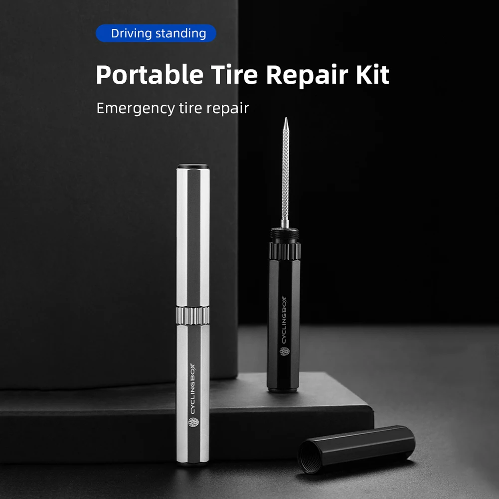 

Road Bicycle Tire Repair Kit Portable Aluminum Alloy MTB Mountain Bike Rubber Strip Car Tyre Puncture Maintain Tool