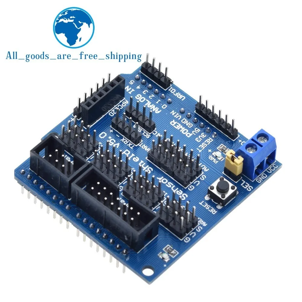 TZT V5.0 Датчик Щит Плата расширения для arduino электронные строительные блоки робот аксессуары Датчик Щит V5 Плата расширения
