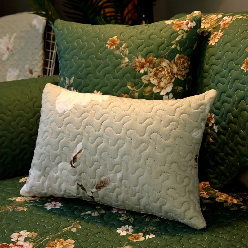 Всесезонное покрывало для дивана в скандинавском стиле подушка цветочные узоры