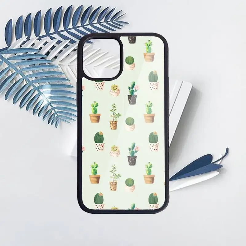 

Cartoon cactus cute Phone Case for iPhone 11 12 pro XS MAX 8 7 6 6S Plus X 5S SE 2020 XR Hard PC
