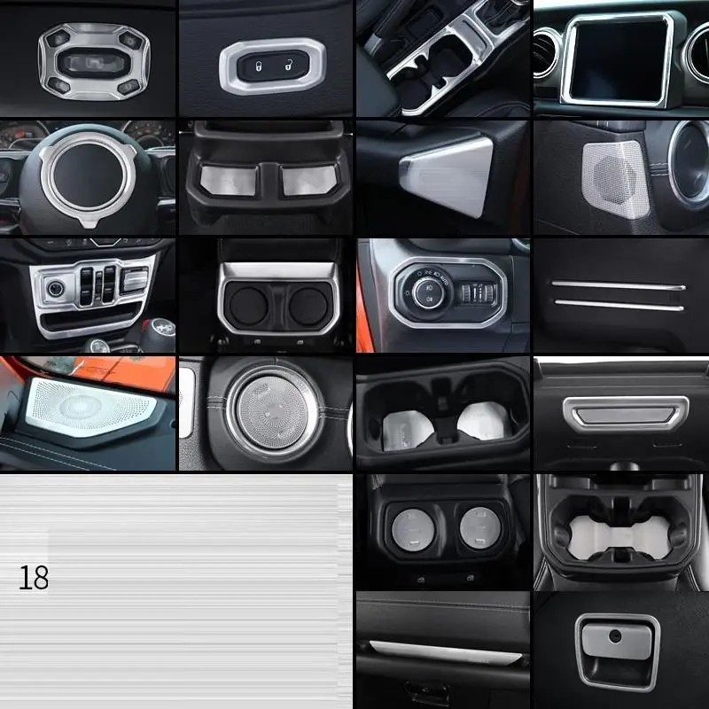 Car Control System Navigation Interior Modified Automobile Auto Parts Mouldings Covers Protecter Accessory 18 FOR JEEP Wrangler |