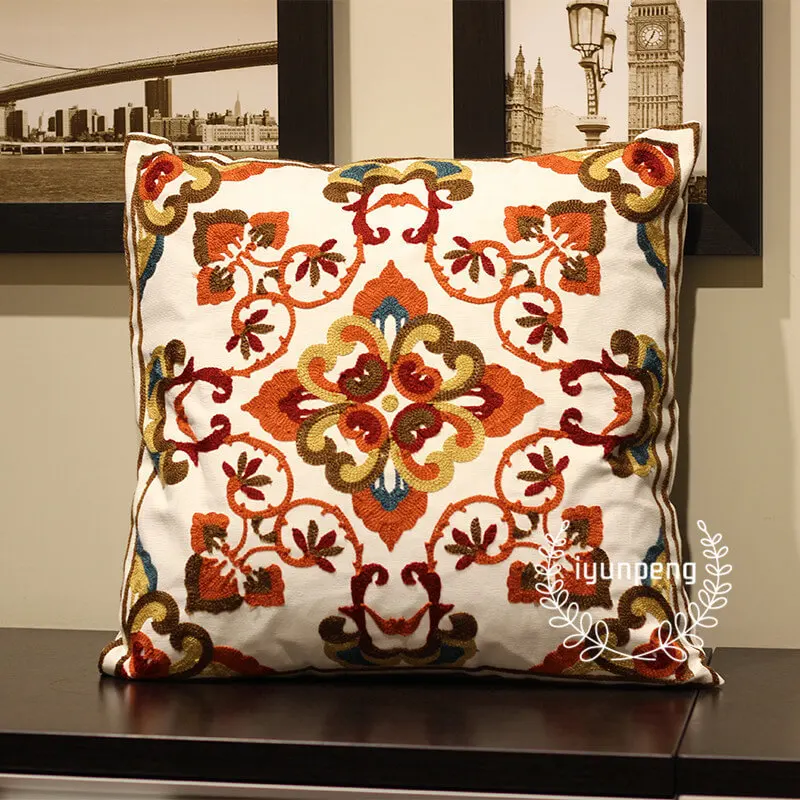LeRadore 2018 Роскошный Чехол на подушку из чистого хлопка в китайском стиле с вышивкой