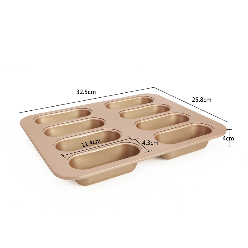 8 Cups bread mold non-stick mini baking tool for hot dog kitchen bakeware COD |