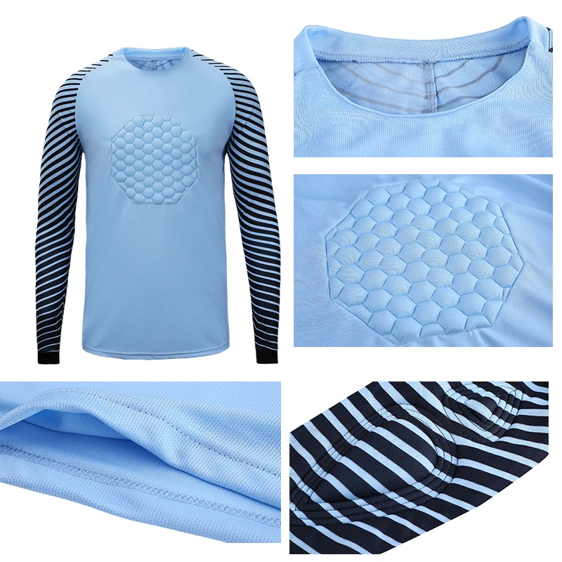Adult Goalkeeper Football Uniform Men Protective Sponge Long Pants Jersey Top and | Спорт и развлечения
