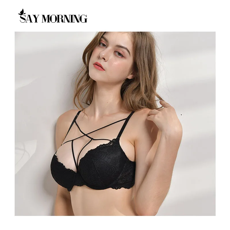 Сказать утро нового размера плюс комплект с кружевным бюстгальтером пуш-ап