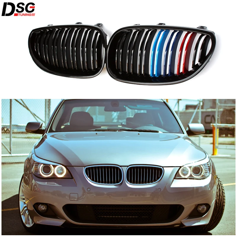 

1 пара, глянцевая Трехцветная решетка радиатора BMW E60 E61 5 серии (04 - 09)