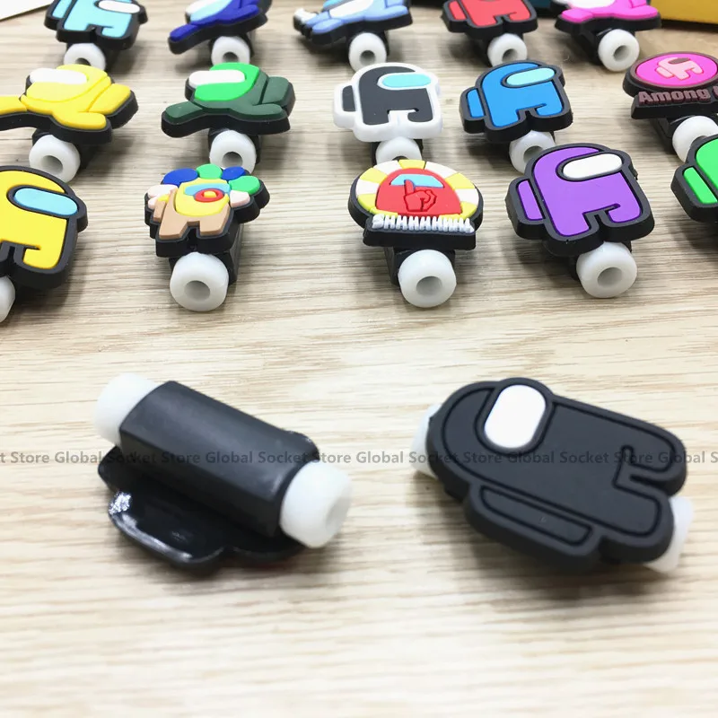 10 шт. мультяшный защита кабеля USB Amongus управление линией данных Органайзер зажим