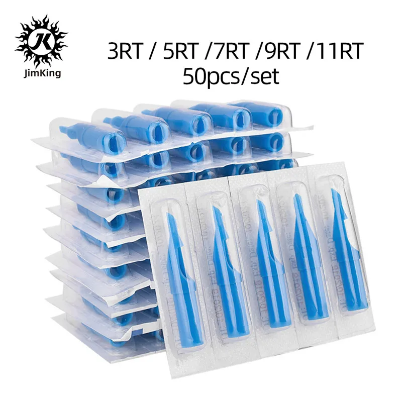 

JimKing 50pcs 3RT 5RT 7RT 9RT 11RT Disposable Semi Permanent Makeup Tattoo Cartridge Needle Eyebrow Tattoo Pen Machine Supplies
