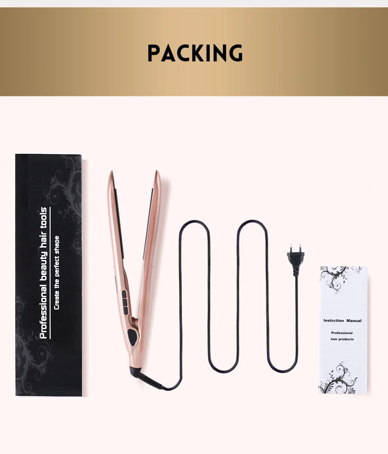 

Hair Iron Flat 2-in-1 ceramic coating Hair straightener comb hair Curler beauty care Iron healthy beauty curling irons flat iron