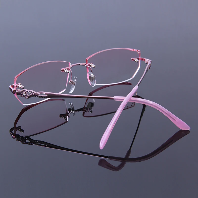 Очки Стразы женские для чтения без оправы элегантные оптические аксессуары при