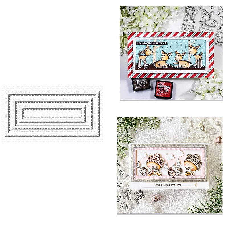 

Simple Stripes Metal Cutting Dies Scrapbook Diary Decoration Stencil Embossing Template Diy Greeting Card Handmade 2021