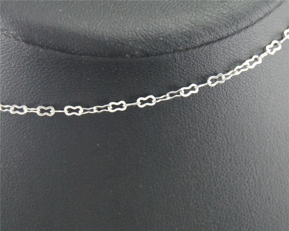 16 футов (5 м) 4x2 мм серебряный цвет геометрия связанная цепочка плоский кабель