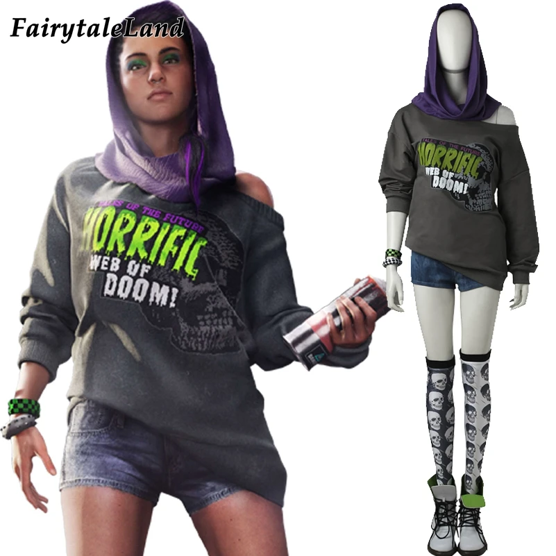 Костюм для косплея Watch Dogs 2 Sitara костюм на Хэллоуин взрослых и женщин наряд