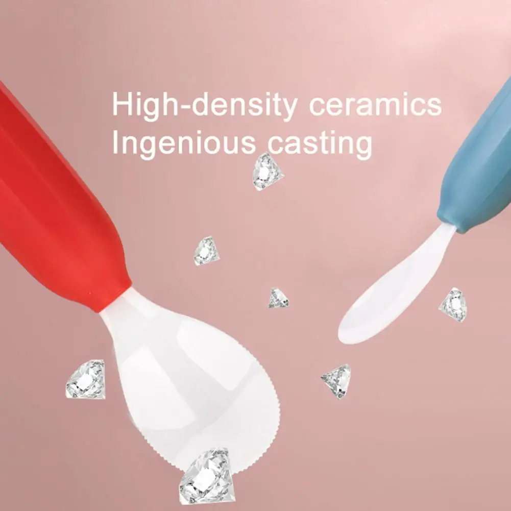 

BOOKY Creative Kids Fruit Spoon Smooth Edge Multi-use Ceramic Baby Fruit Scraping Spoon Ultralight Toddler Feeding Tableware