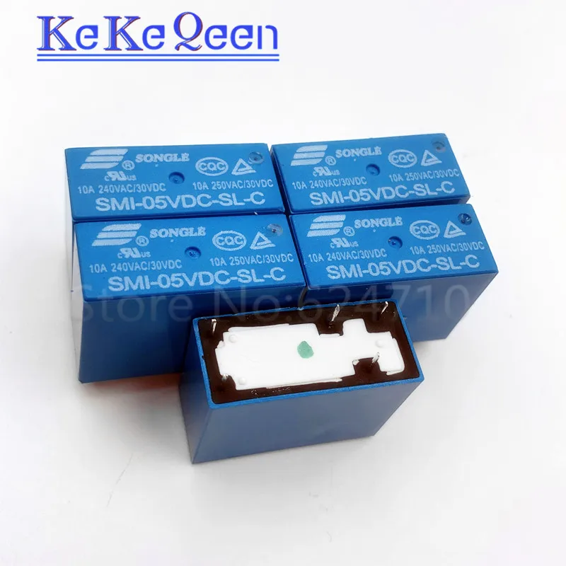 Реле питания SMI-05VDC-SL-C SMI-12VDC-SL-C SMI-24VDC-SL-C 5 в 12 В 24 10 А 5PIN реле группа нормально