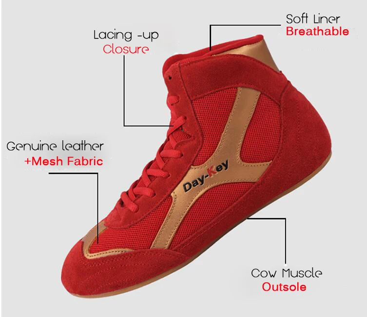 Ботинки DK мужские профессиональные для бокса и борьбы обувь тяжелой атлетики