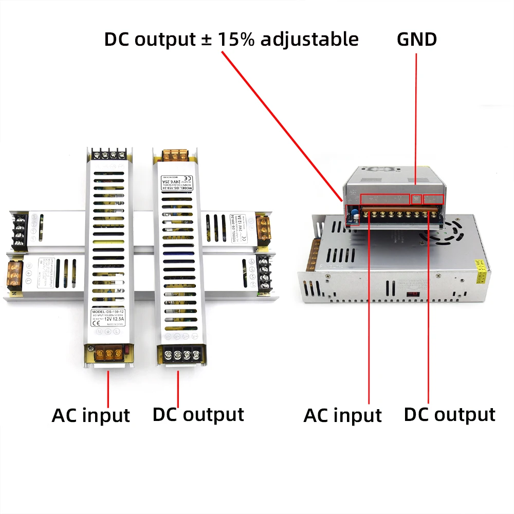 Ultra-Thin Voltage Converter 220V To 12V/24V Transformer 24W 36W 48W 60W 100W 200W 300W 600W Universal LED TV Driver Board | Лампы и