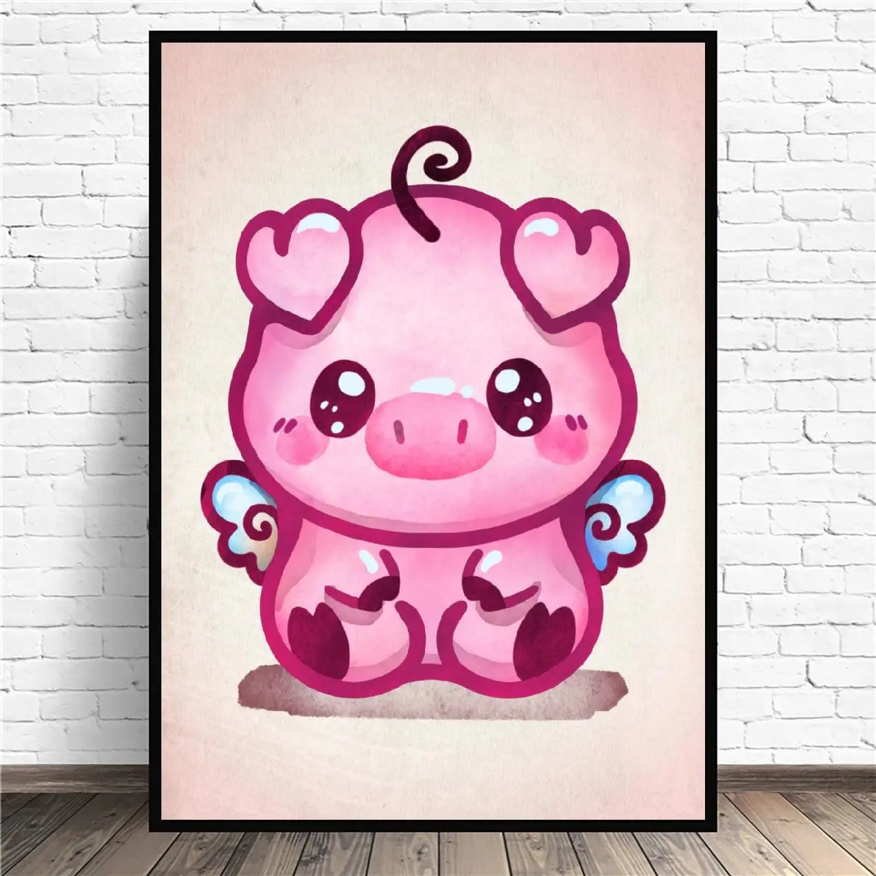 

Крылатая свинка холст стены животные абстрактный художественный принт современный постер настенные картины декор для гостиной