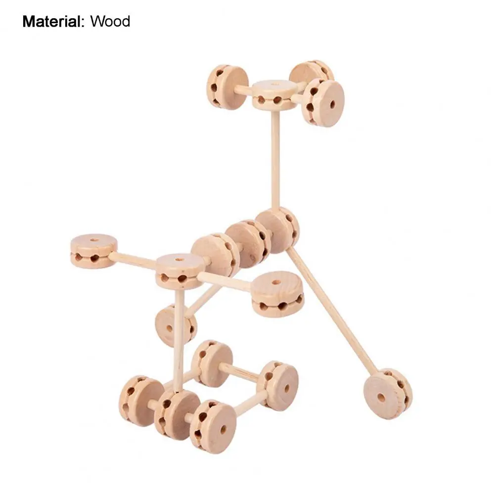 

Kids Diy Jenga Wooden Toys Insert Bead Tent Castle Building Blocks 60 Pieces Of Children's Wooden Constructor Educational Toys