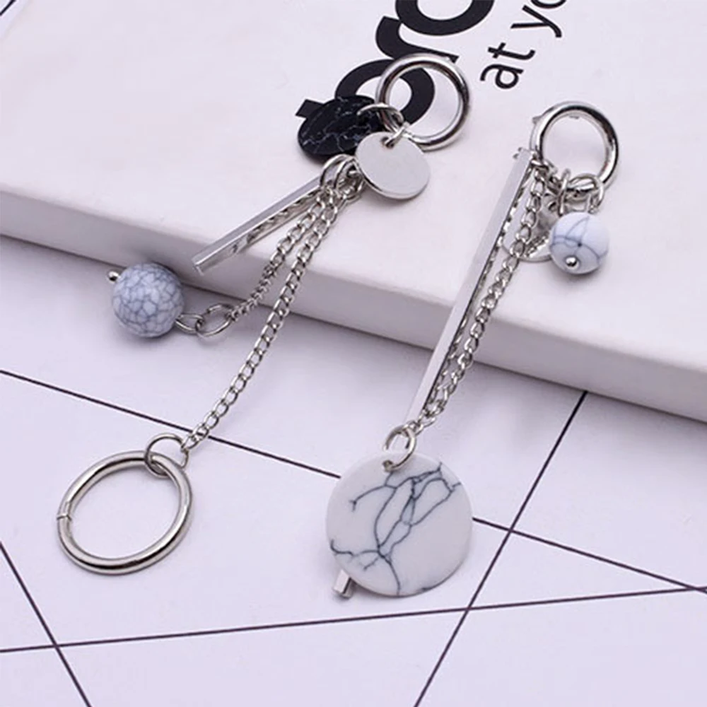 Серьги Для женщин металлический зажим Мрамор длинные круглое кольцо в стиле