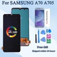 super amoled for samsung galaxy a70 lcd display with touch screen digitizer assembly with frame a705ds a705f a705fn a705gm