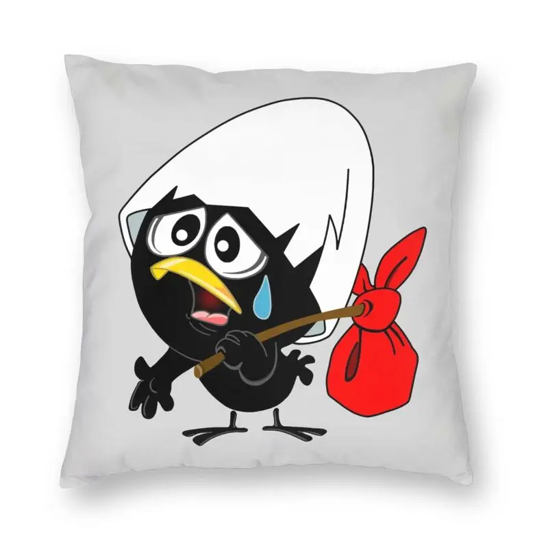 

Современные наволочки с рисунком грустного черного цыпленка калимера, декоративные комиксные наволочки с рисунком из мультфильма для спал...