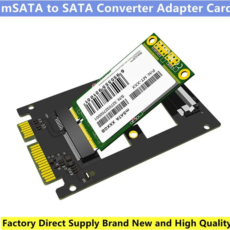 

MSATA To SATA Converter Adapter Card For 5030 SSD Laptop MSATA Solid State Drive Expansion Card With Blue LED Indicator Light