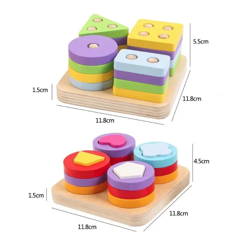 

Shape Match sensory toy Wooden Geometric Sorting Board Geometric shape puzzle Montessori Educational Learning Toys For Children
