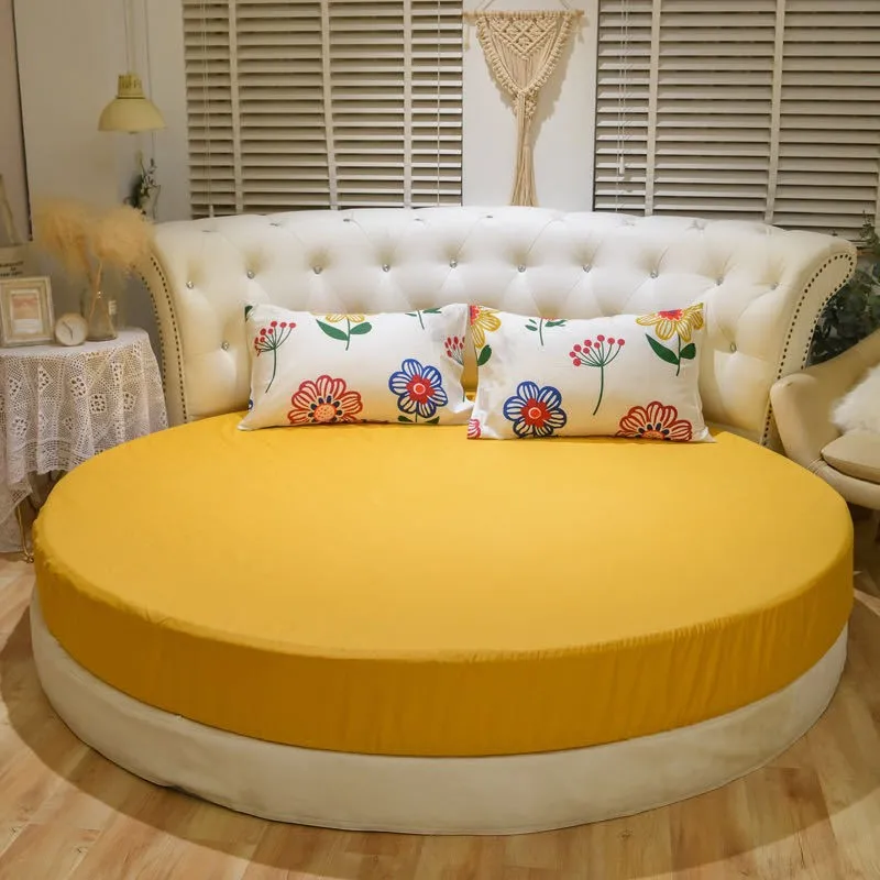 Круглая простыня с принтом 100% хлопок натяжная эластичной тематикой гостиничный