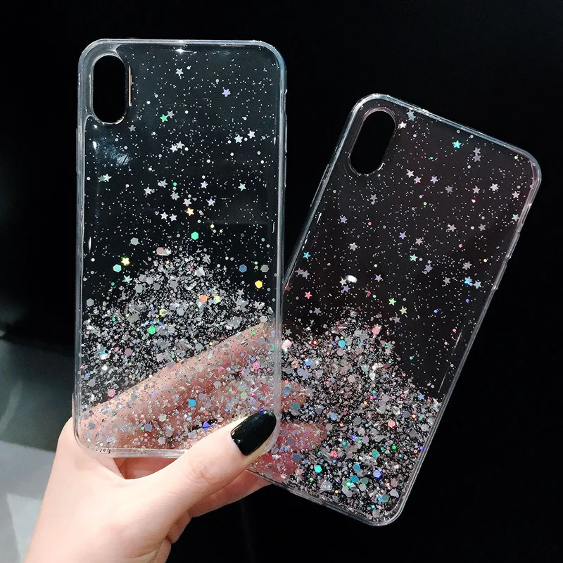 Роскошные Чехлы с блестками и звездами для телефонов Xiaomi Redmi Note9S Note9Promax 8T CC9E 5X 6X K20