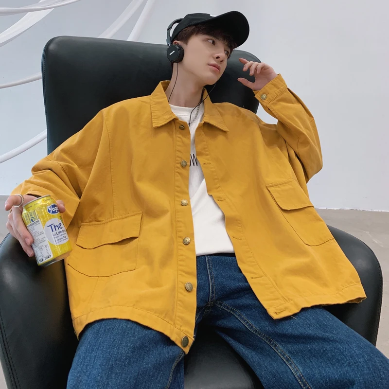 2019 осень и зима новая мужская вымытая Рабочая куртка модная повседневная