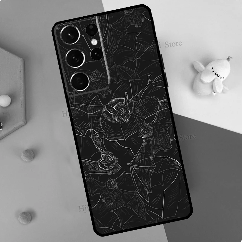 Готический чехол Goth летучая мышь вампира для телефона Samsung Galaxy S23 S22 Ultra Note 20 10 S8 S9 S10