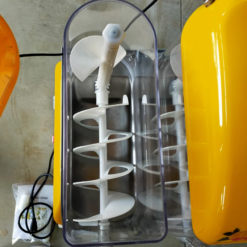 Новая ледяная Slusher 4 танка Slush машина 48Л смузи гранитная 1500 Вт для плавления снега