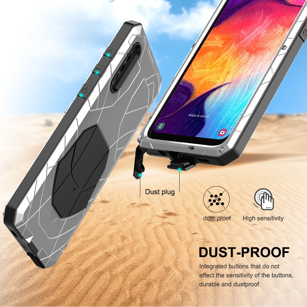 Для samsung Galaxy A30s A51 чехол для телефона жесткий алюминиевый металлический Закаленное стекло Защитная крышка для экрана сверхмощная защита A71 крышка