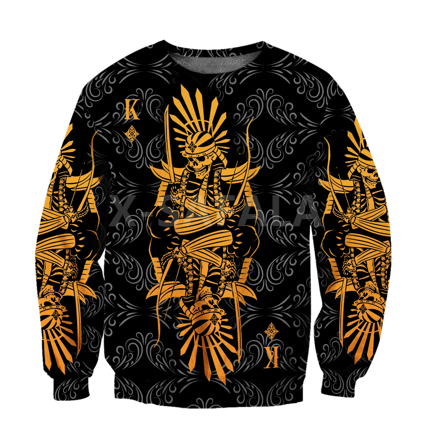 

King Diamond Skull Poker 3D Print XS-7XL Hoodie Man Women Harajuku Outwear Zipper Pullover Sweatshirt Casual Unisex-2