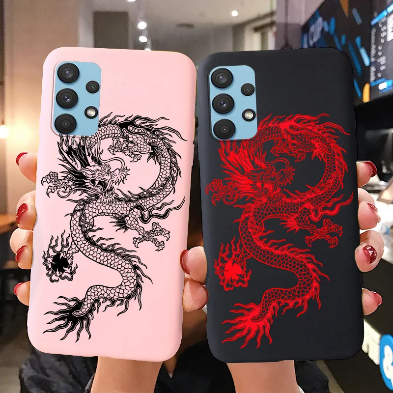 

Dragon Cases For Samsung A51 Case Silicon Funda Samsung A32 A50 A12 A21S A10 A31 A42 A52s A71 A72 S21 Ultra S20 FE Phone Bumpers