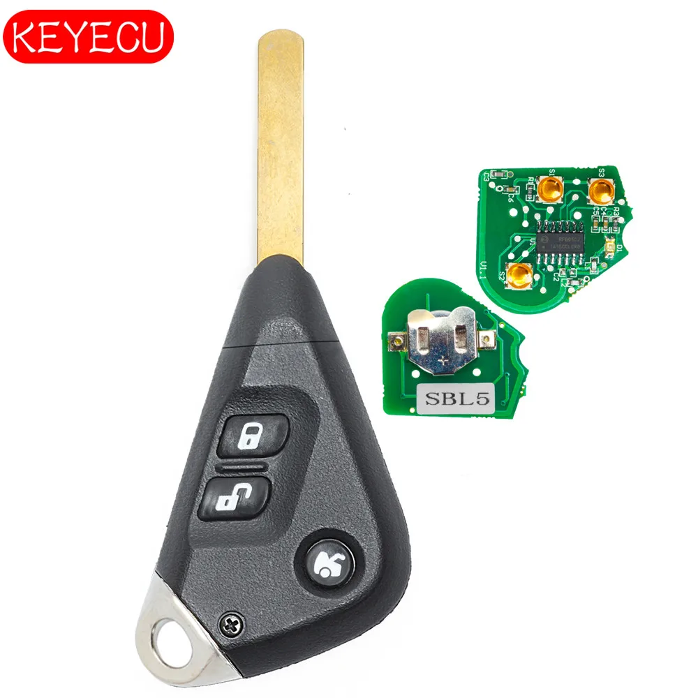 KEYECU 433MHz 4D62 дистанционный ключ-брелок от машины 3 кнопки для Subaru Outback B13 Liberty B13 Impreza G12 2003-2010 P/N: 57497AG153