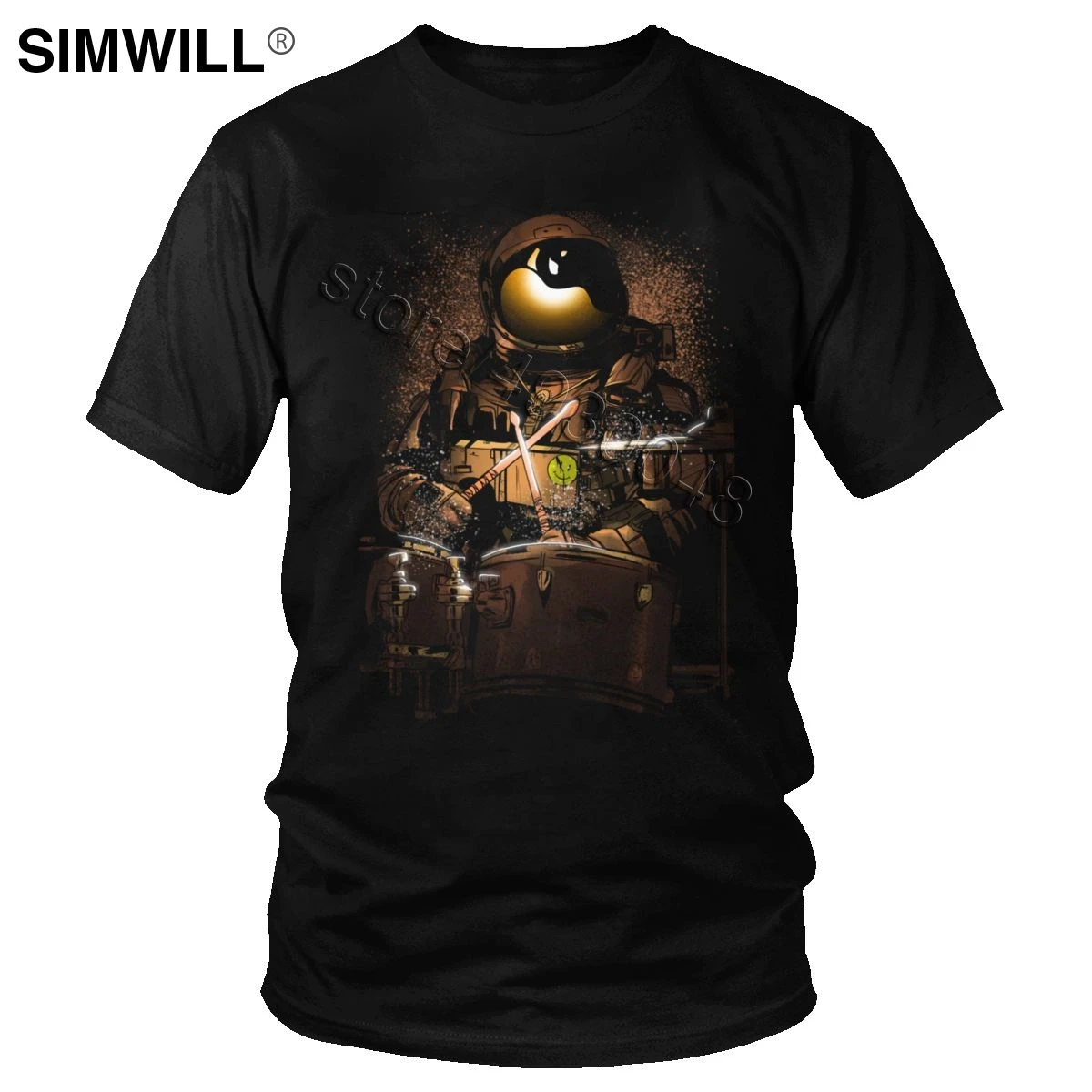 Модная Мужская хлопковая футболка с изображением астронавта и космоса короткими